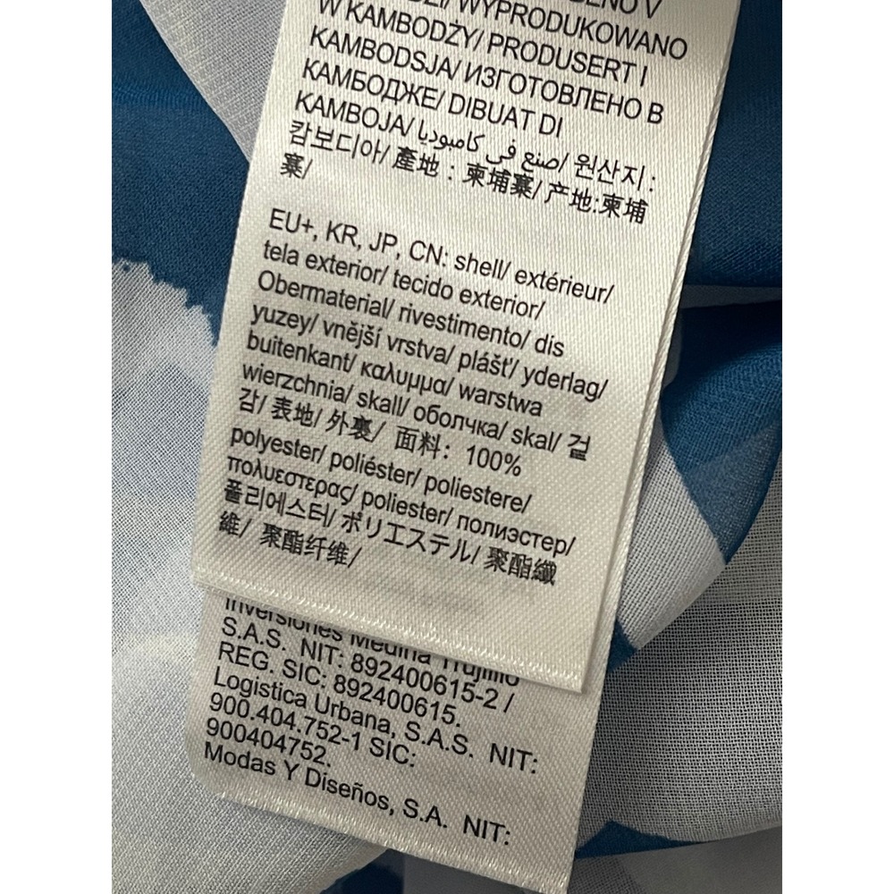 CALVIN KLEIN Slip Midi Dress Blue White NEW Beach Casual Spring Lightweight - Picture 11 of 11
